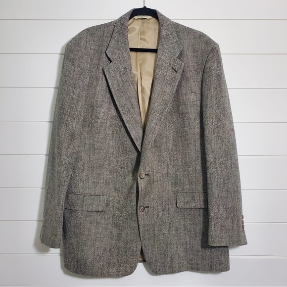 Evan Picone Vintage Herringbone Blazer. Size:‎ 48R